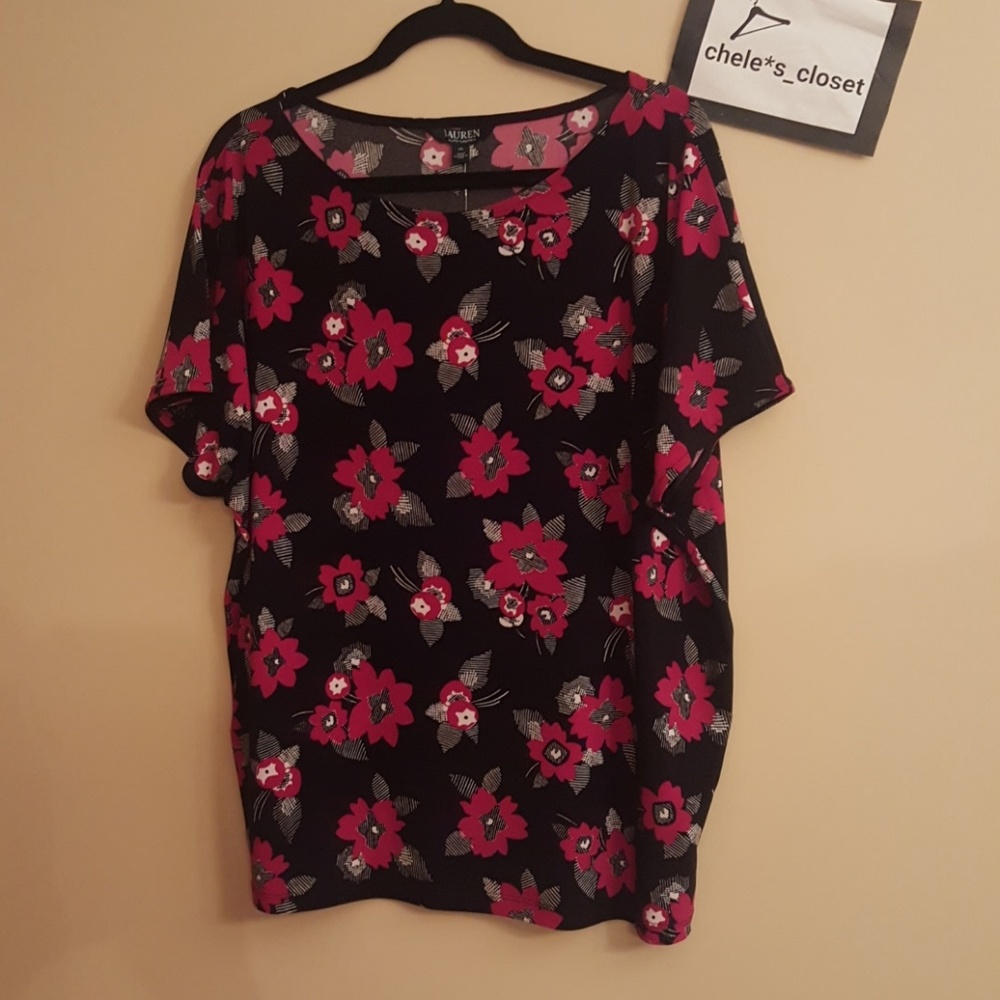 Ralph Lauren Green Label Floral XL Blouse